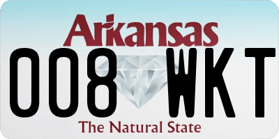 AR license plate 008WKT