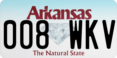 AR license plate 008WKV