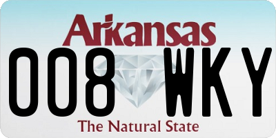 AR license plate 008WKY