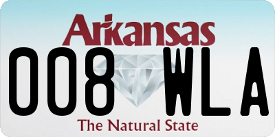 AR license plate 008WLA