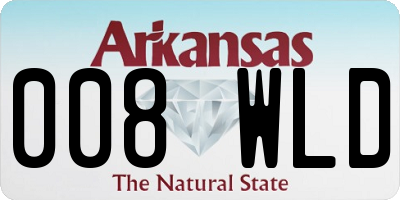 AR license plate 008WLD