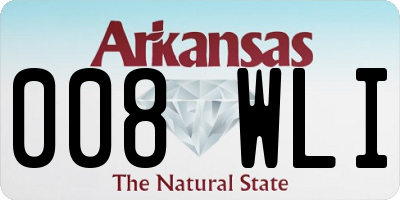 AR license plate 008WLI