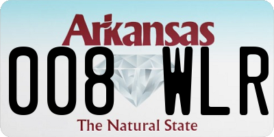 AR license plate 008WLR