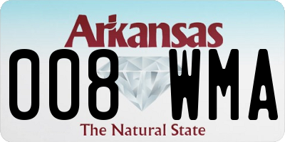 AR license plate 008WMA