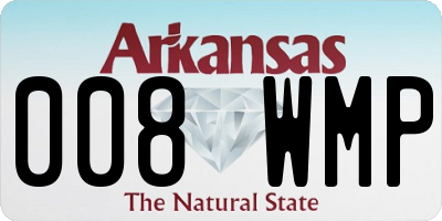 AR license plate 008WMP
