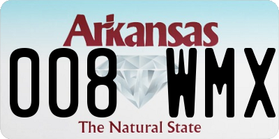 AR license plate 008WMX