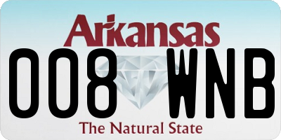 AR license plate 008WNB