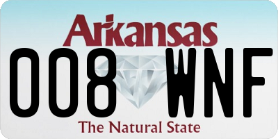 AR license plate 008WNF