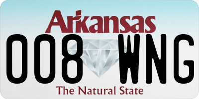 AR license plate 008WNG