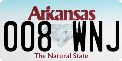 AR license plate 008WNJ