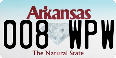 AR license plate 008WPW