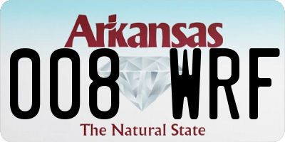 AR license plate 008WRF