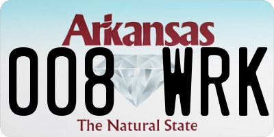 AR license plate 008WRK