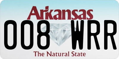AR license plate 008WRR