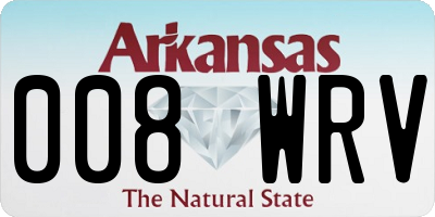 AR license plate 008WRV