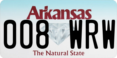 AR license plate 008WRW