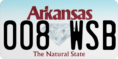 AR license plate 008WSB