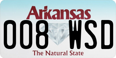 AR license plate 008WSD