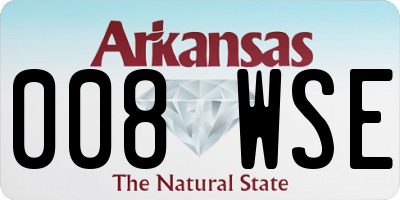 AR license plate 008WSE