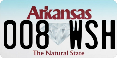 AR license plate 008WSH