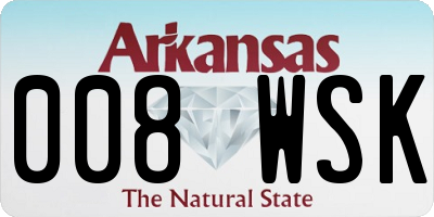 AR license plate 008WSK