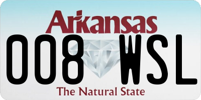 AR license plate 008WSL