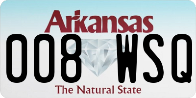AR license plate 008WSQ