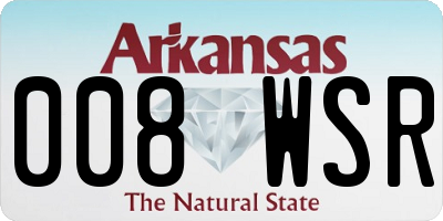 AR license plate 008WSR