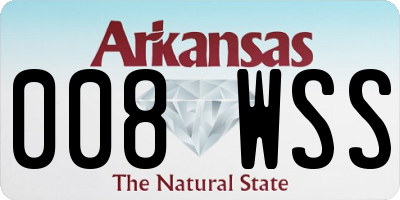 AR license plate 008WSS