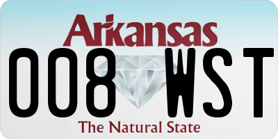 AR license plate 008WST