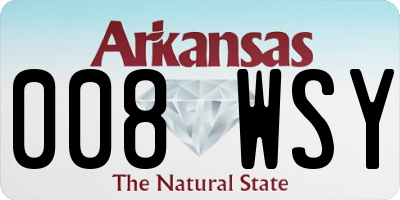 AR license plate 008WSY