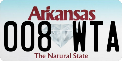 AR license plate 008WTA
