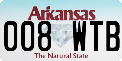 AR license plate 008WTB