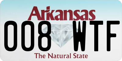 AR license plate 008WTF