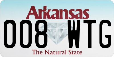 AR license plate 008WTG