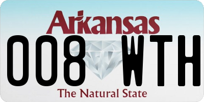 AR license plate 008WTH