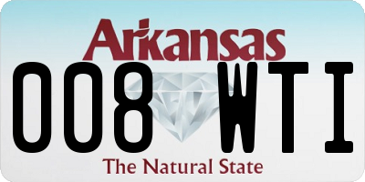 AR license plate 008WTI