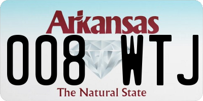 AR license plate 008WTJ