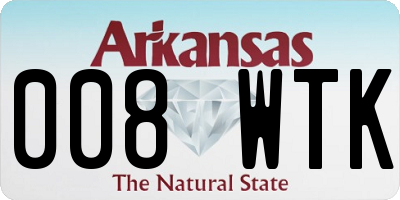 AR license plate 008WTK