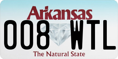 AR license plate 008WTL
