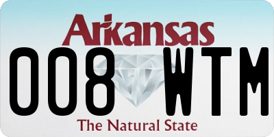 AR license plate 008WTM