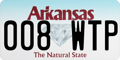 AR license plate 008WTP