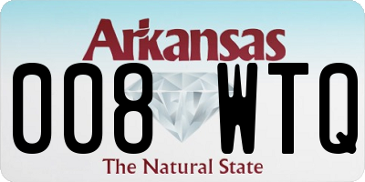 AR license plate 008WTQ