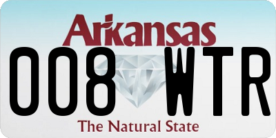 AR license plate 008WTR