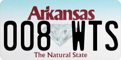 AR license plate 008WTS