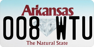AR license plate 008WTU