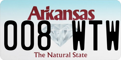 AR license plate 008WTW