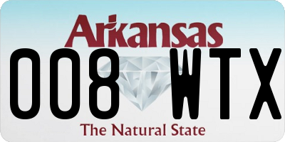 AR license plate 008WTX