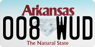 AR license plate 008WUD