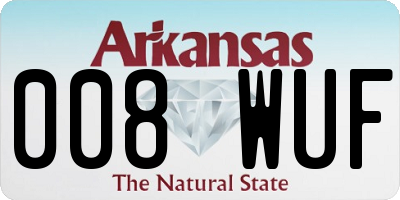 AR license plate 008WUF